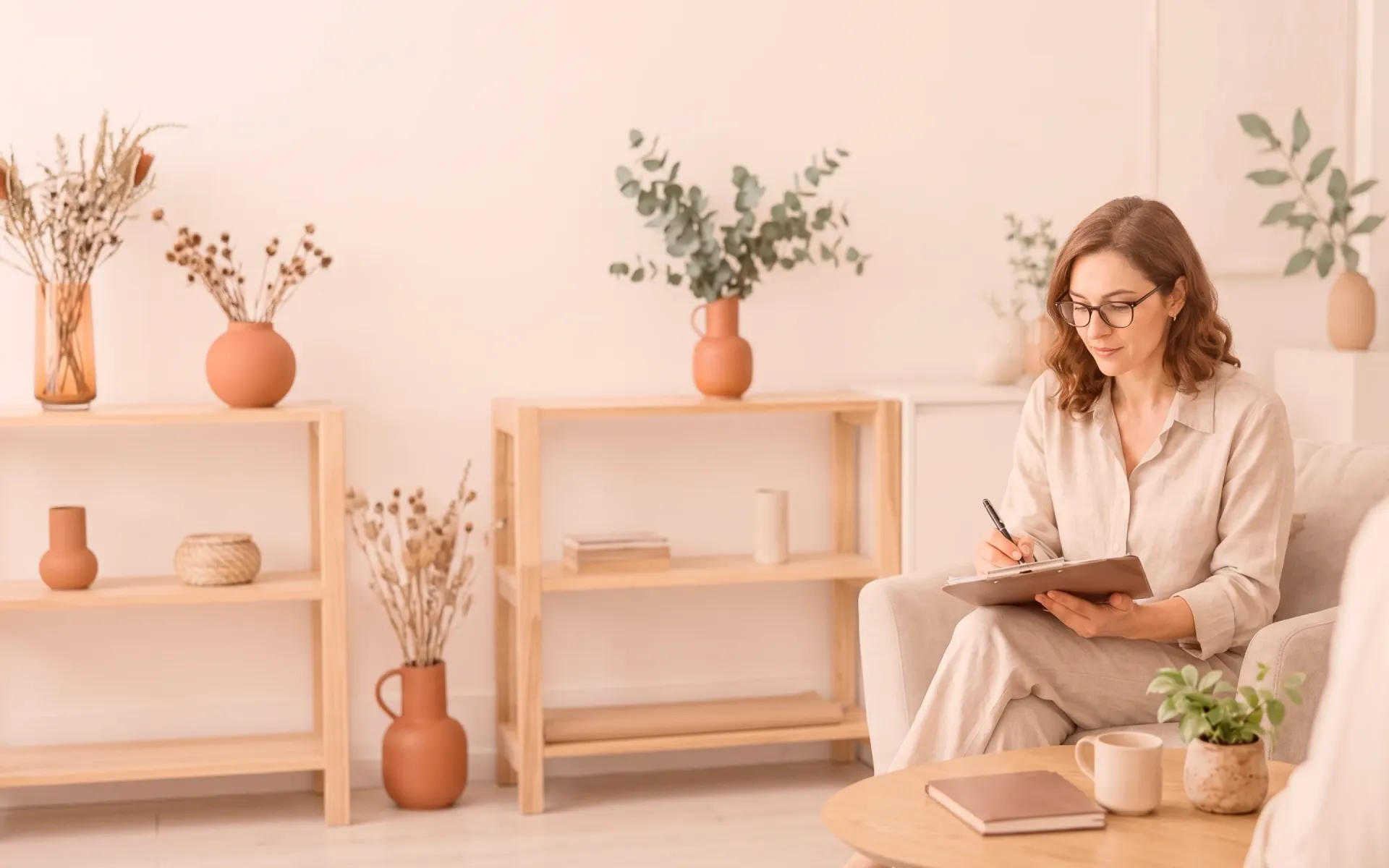 Ambiente acolhedor de atendimento psicológico — Serium